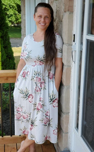 Silver Floral Dress