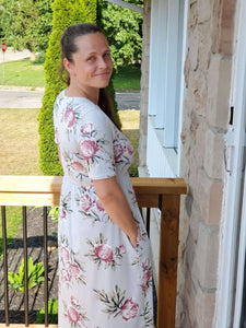 Silver Floral Dress