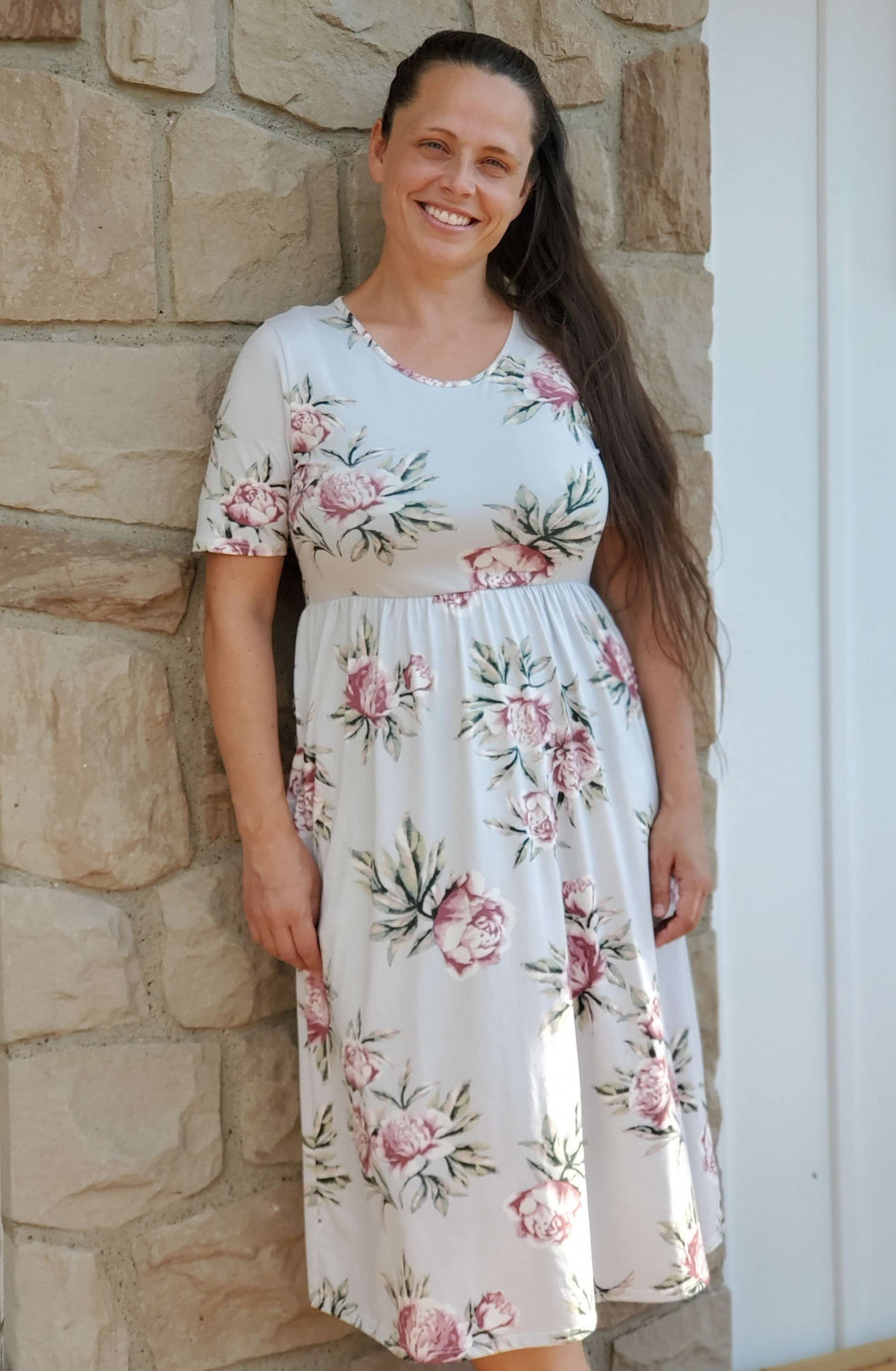 Silver Floral Dress