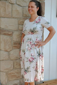 Silver Floral Dress