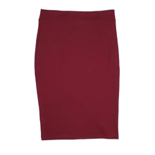 Load image into Gallery viewer, Burgundy Pencil Skirt - 27 Inch