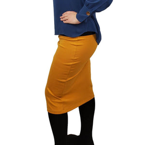 Mustard Pencil Skirt - 27 Inch