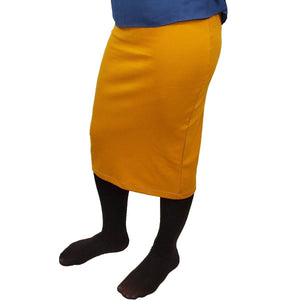 Mustard Pencil Skirt - 27 Inch